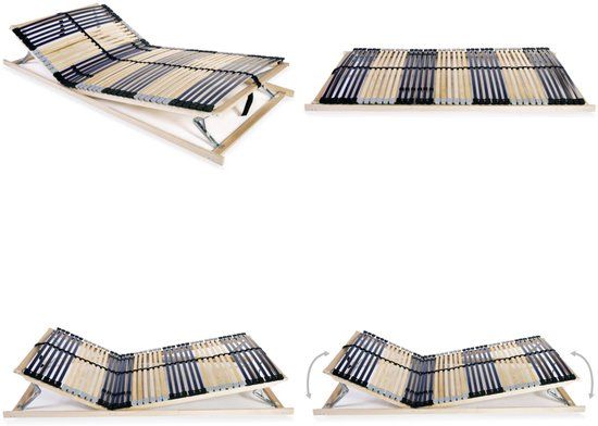 vidaXL Lattenbodem met 42 latten 7 zones 100x200 cm