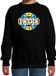 Bellatio Decorations Have fear Sweden is here sweater met sterren embleem in de kleuren van de Zweedse vlag - zwart - kids - Zweden supporter / Zweeds elftal fan trui / EK / WK / kleding 122/128