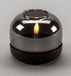 Konstsmide 1835-700 LED bougie chauffe-plat verre fumé socle noir 6h minuterie D8,5 H7,5cm Excl. AA