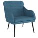 VidaXL Fauteuil 63x76x80 cm fluweel blauw