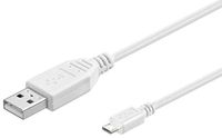 Microconnect USBABMICRO0,15W USB-kabel USB 2.0 0,15 m USB A Micro-USB B Wit