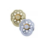 BiBS Boheme Pacifier - Size 1 - 2 Pieces - Khaki / Dusty Blue