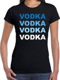 Bellatio Decorations Shoppartners Bv Vodka drank fun t-shirt zwart voor dames - Wodka / drank / alcohol thema shirt/kleding M