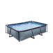 EXIT Pierre Piscine - 300x200x65cm - Gris - Avec Pompe de Filtration