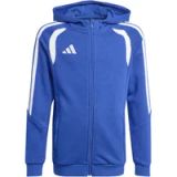 adidas Sweater Kinderen Tiro 26 League Sweat Full Zip Hoodie Blauw - Maat 128cm