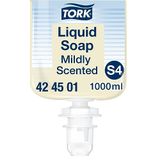 Tork Handzeep vloeibare zeep - zachte geur S4, frisse geur, 1000 ml, 424501