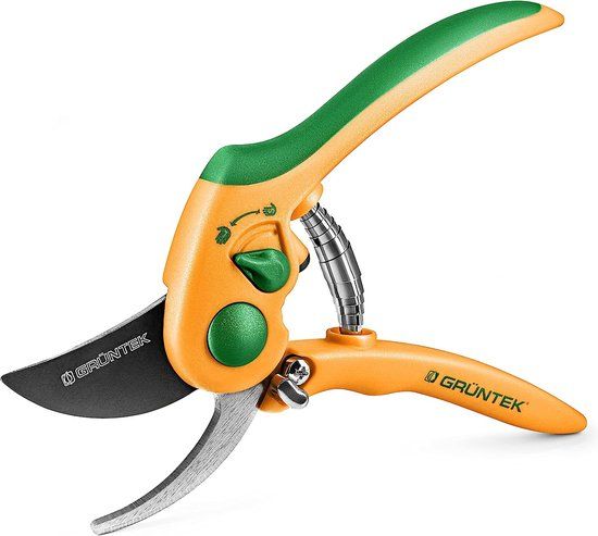 Snoeischaar Flamingo met variabele openingsbreedte, comfortabele plantenschaar, bloemenschaar voor kleine en grote handen