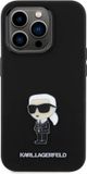 Karl Lagerfeld iPhone 15 Pro Backcover hoesje Ikonik metal pin – Zwart