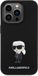 Karl Lagerfeld iPhone 15 Pro Backcover hoesje Ikonik metal pin – Zwart