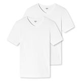 Schiesser Uncover Heren V-hals T-shirt 2-pack Wit 3XL