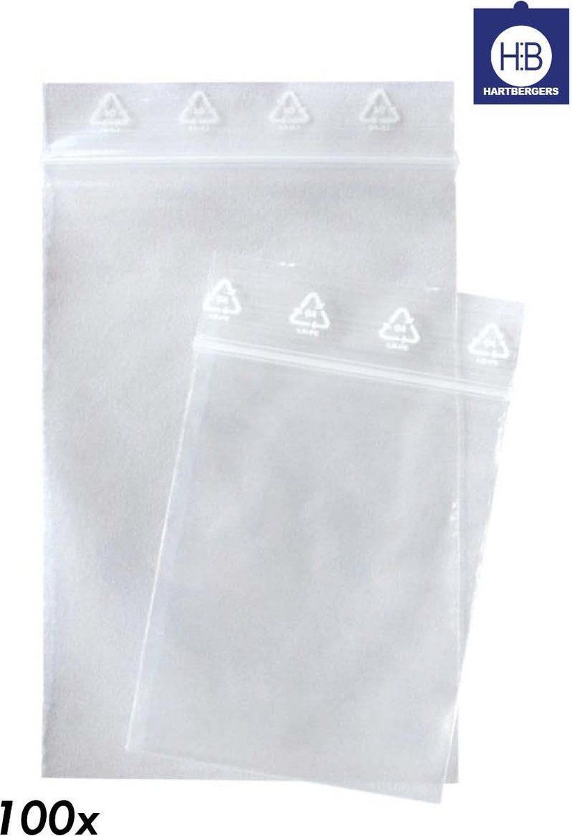 Lindner Gripzakjes - 60 x 80 mm (100 stuks) grip zakje plastic met ziplock - transparant - Nr.781