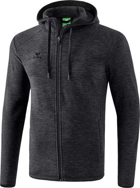 Erima Basic Fleece Jack - Zwart - Maat L - Mannen