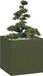 Maison Exclusive - Pot de fleurs, vert olive, 80x80x80 cm, acier