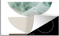 Merkloos KitchenYeah® Inductie beschermer 80x52 cm - Geometrische vormen - Pastel