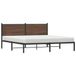 Maison Exclusive - Lit en métal sans matelas, marron, aspect chêne, 160x200 cm