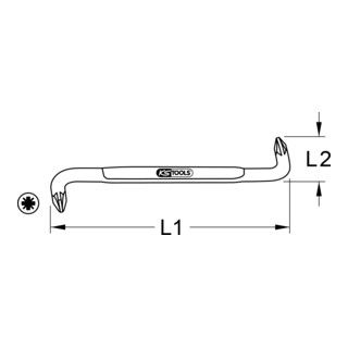 KS Tools Haakse Schroevendraaier PZ1-PZ2 - 1 Stuk