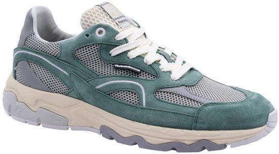 Van Bommel Floris van Bommel SFM 10258 50 01 De Rezer Lage Sneakers Heren Suède/Mesh Groen