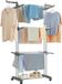Bobbel Home Droogrek met Wielen – 6 Vleugels – Opvouwbaar – Binnen & Buiten – Grijs