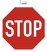 Exacompta Zelfklevend bord stop 30cm - Rood