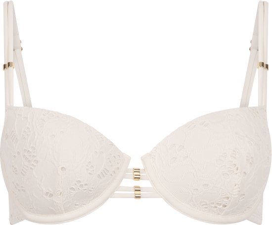 Hunkemöller Dames Badmode Bikini Top Crochet - Wit - maat B70