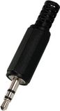 Monacor PG-203P 3.5 mm plug Zwart kabel-connector