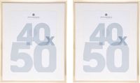 Atmosphera Fotolijstje Manu - 2x - met passe partout - voor een foto van 40 x 50 cm - goud - MDF/Glas