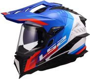 LS2 Helm Explorer Hexa MX701 wit / blauw / rood maat XL