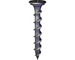 pgb-Europe Gipsplaatschroeven, Grove draad, PH2, 3,9 x 45 mm, Staal, Zwart, Gefosfateerd, Snelbouwschroef, 1000 stuks