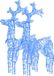 vidaXL Kerstversiering rendier 2 st 60x16x100 cm acryl