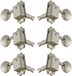 Grover 133N Têtes de mécanique de guitare Deluxe, 3+3, Nickel
