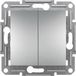 Schneider Electric Asfora Série interrupteur - Aluminium Gris