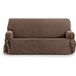 ECOMMERC3 Housse de canapé 2 places en tissu jacquard, non élastique, marron, avec sangles décoratives et protection élégante pour votre canapé