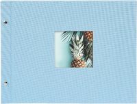 GOLDBUCH GOL-28529 Schroefalbum BELLA VISTA licht blauw als fotoalbum, 31x39 cm, zwarte bladzijden