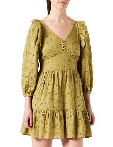 Naf Naf Women's Dress, Olive, 32