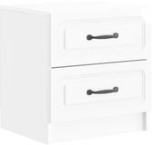 vidaXL Nachtkastje Hoogglans Wit 43 x 34,5 x 44,5 cm Bewerkt hout