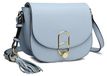 Sac à main femme - Sac bandoulière/sac porté épaule - Avec fermeture éclair - Avec franges décoratives - Fabriqué en polyuréthane - Forme carrée - Bleu ciel