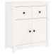 VidaXL Dressoir 70x35x80 cm Massief Grenenhout Wit