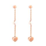 Orphelia ZO-7378 - Oorhangers Heart - Zilver 925 Rosé - Parel - 4 cm