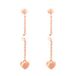 Orphelia ZO-7378 - Oorhangers Heart - Zilver 925 Rosé - Parel - 4 cm