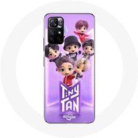 Maniacase Hoesje voor Xiaomi Redmi Note 11s 5G BTS TinyTAN Animatie Poster RM Jin Suga J-Hope Jimin Jungkook Et V