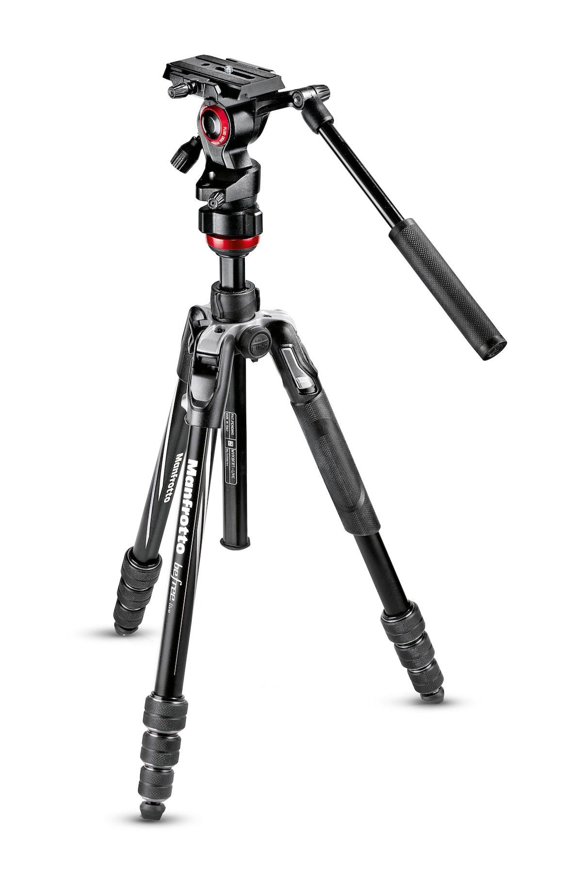 Manfrotto Befree Twist Aluminium Tripod - Black, Red, Silver