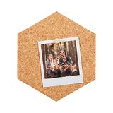 Bi-Office Zeskant prikbord kurktegels 15 x 18 cm en dikte 1 cm, 6 stuks