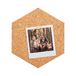 Bi-Office Zeskant prikbord kurktegels 15 x 18 cm en dikte 1 cm, 6 stuks