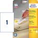 Avery L4735REV-25 Afneembare Etiketten - 210x297mm - Wit - 25 stuks