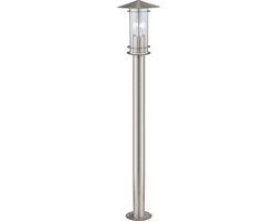 EGLO Lisio Sokkellamp - Staande Buitenlamp - 100cm - RVS - E27 - Rond - IP44 - Met Dimfunctie