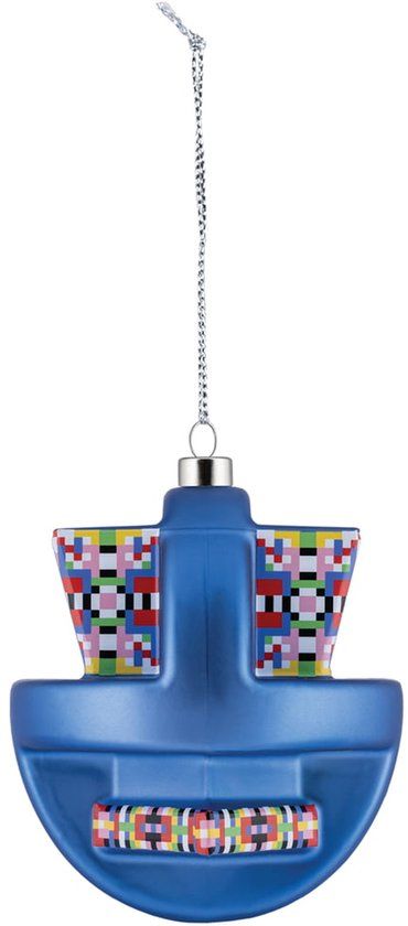 Alessi Kerstbal Holyhedrics - Glow - ESA06/5 - Blauw
