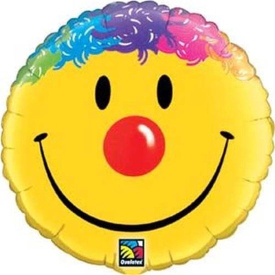 Qualatex Folieballon smiley rode neus (zonder helium)