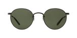 Garrett Leight Wilson M Lunettes de soleil unisexe noir rondes vert 49mm