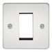 Knightsbridge FP1GPC platte plaat modulaire voorplaat, gepolijst chroom, 1G