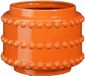 Mica Decorations Boaz Bloempot - H19 x Ø22 cm - Keramiek - Oranje